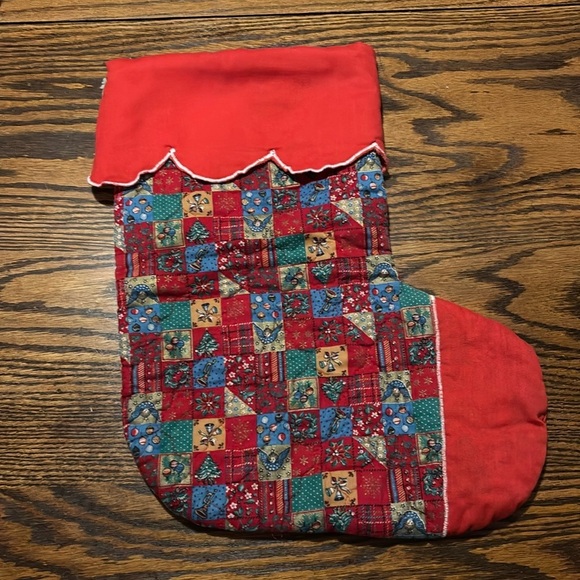 Christmas Stocking Vintage Quilted - Picture 1 of 7